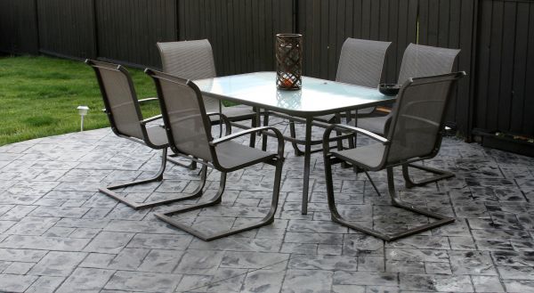 Backyard Concrete Stamping in Windsor
