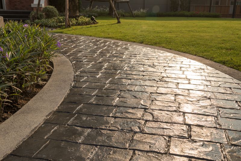 Stamped Walkway with Borders